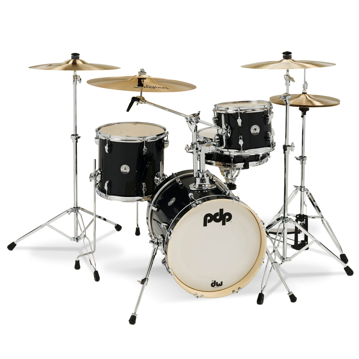 PDP - New Yorker 4-piece Drum Kit Black Onyx Sparkle PDNY1604BO – Steve ...