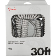 Fender - Professional Series Coil Cable, Tweed, 30' White Tweed 099-0823-023