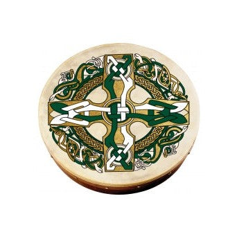 Walton - 12" Celtic Design Bodhran | Gaelic Cross - 10AWAL-1932