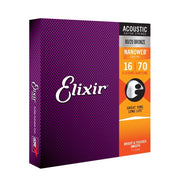 ELIXIR - 8-String Baritone Acoustic 80/20 Bronze With Nanoweb Coating 016 - .070 - 11308