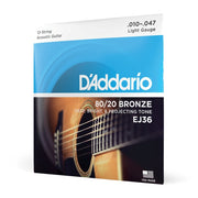 D'Addario - EJ36 12-String Bronze Acoustic Guitar Strings - Light - 10-47