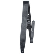 Perri's - SP25S-7048 2.5&QUOT; Black Baseball Leather Guitar Strap