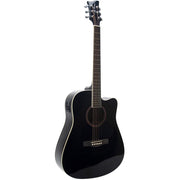 Jay Turser - JTA524D-CE-BK Dreadnought Cutaway with EQ Black