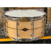 Craviotto - Custom Shop Maple with Walnut Inlay 10 Lug Bordures de Batte de Baseball Caisse Claire 6.5x14 Finition à l'Huile