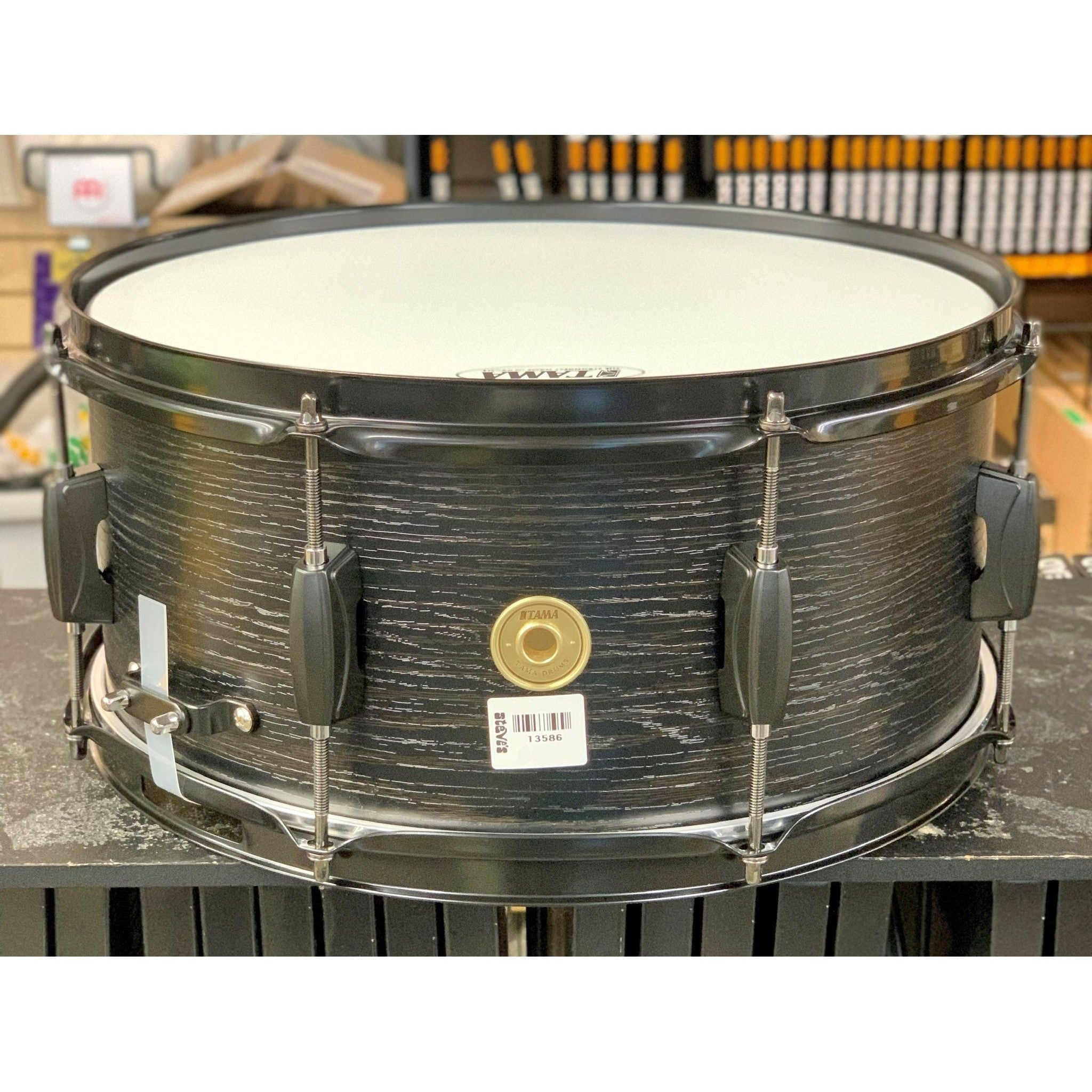 TAMA WP1465BK-BOW Snare Drum – 6.5 X 14 Zoll, Black Oak Wood, 8-lagiger Pappelkessel