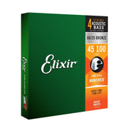 ELIXIR - 4-String Acoustic Light / Long Scale Acoustic Bass 80/20 Bronze With Nanoweb Coating (.045-.100) - 14502