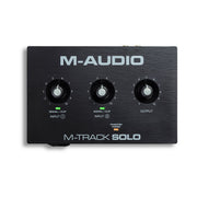 Interface audio USB à 2 canaux M-Track Solo 48-KHz avec 1 préamplificateur à cristaux avec alimentation fantôme et entrée pour instruments