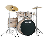 Tama - Imperialstar 5-piece Drum Kit Natural Zebrawood Wrap with Meinl HCS Cymbals IE52CNZW