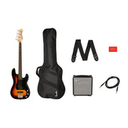 Squier - Affinity Series™ Precision Bass® PJ Pack - Touche Laurel - 3-Color Sunburst - sac de transport - Rumble 15 – 120V 037-2980-000