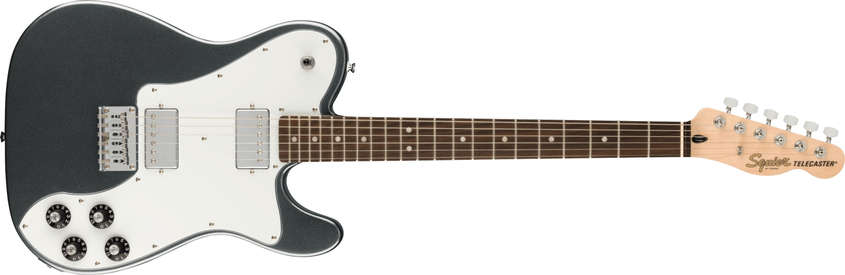 Squier - Affinity Series™ Telecaster® Deluxe - Laurel Fingerboard - White  Pickguard - Charcoal Frost Metallic 037-8250-569