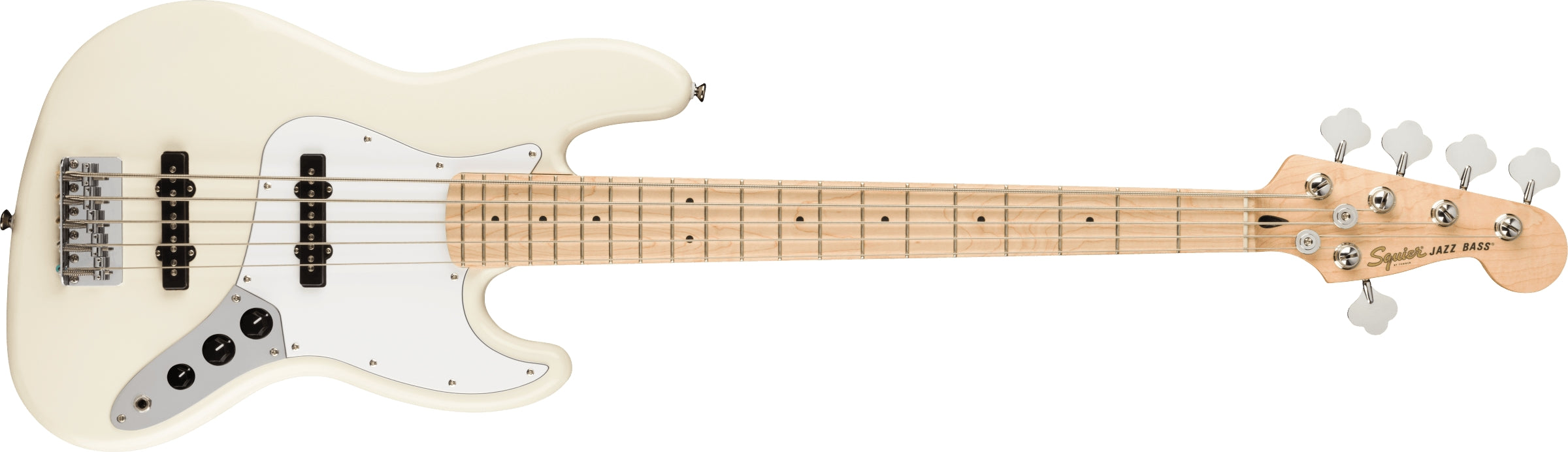Squier - Affinity Series™ Jazz Bass® V - Maple Fingerboard - White  Pickguard - Olympic White 037-8652-505