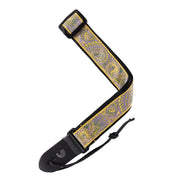 D'Addario Accessories - Sangles pour ukulélé Jacquard, Paisley Yellow/Purple - 15UKE04