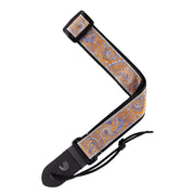 D'Addario Accessories - Jacquard Ukulele Straps, Paisley Gray/Orange - 15UKE05