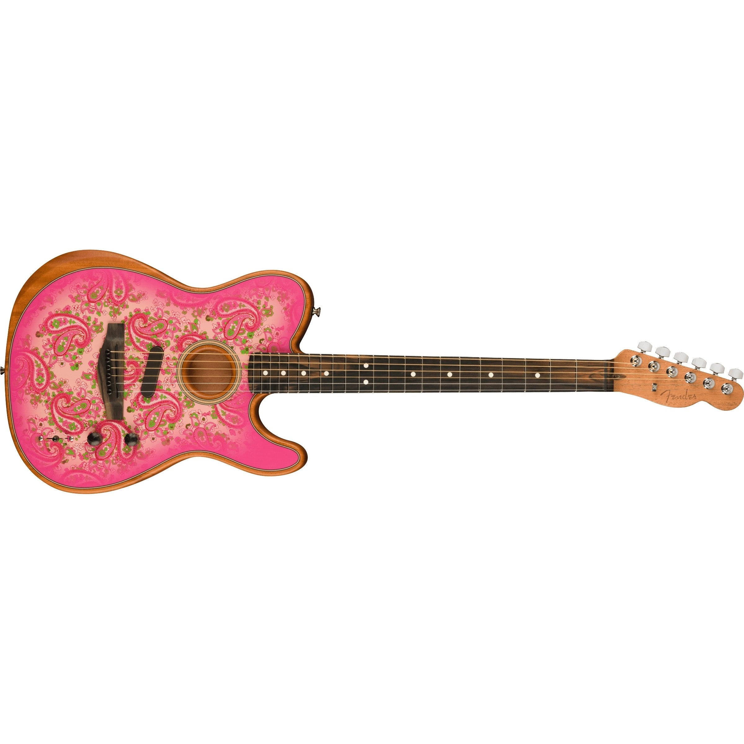 ギター Fender USA Acoustasonic Pink Paisley Fender - FSR American Acoustasonic® Telecaster® - Pink Paisley 097