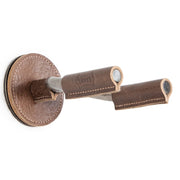 Levy's - Smoke Forged Guitar Hanger with Brown Leather LVY-FGHNGR-SMBN