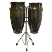 Mano Percussion - Ensemble Double Conga Noir 10” & 11” avec Pied MP1601-BK