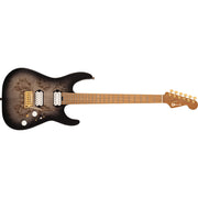 Charvel - Pro-Mod DK24 HH 2PT CM Poplar Burl - Caramelized Maple Fingerboard - Transparent Black Burst 296-9411-510