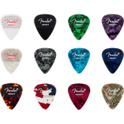 Fender - 351 médiators en celluloïd à pois - Lot de 12 - Heavy - 198-0200-500