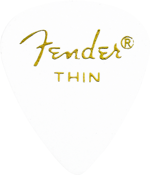 Fender - Classic Celluloid - White - 351 Shape - Thin - 144 Count - 198-0351-180