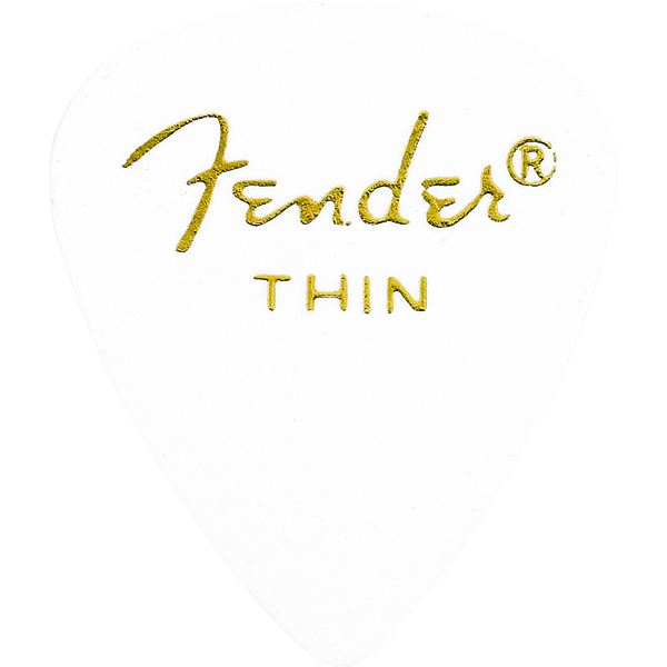 Fender - Classic Celluloid - White - 351 Shape - Thin - 144 Count - 198-0351-180
