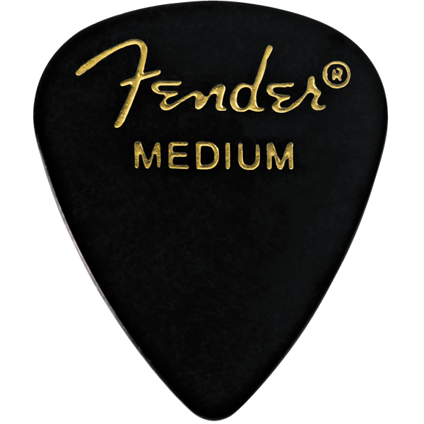 Fender - Classic Celluloid - Black - 351 Shape - Medium - 144 Count - 198-0351-306