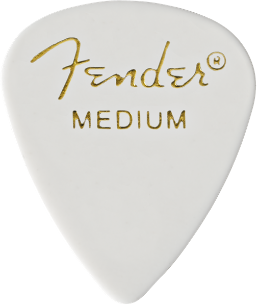 Fender - Classic Celluloid - White - 351 Shape - Medium - 144 Count - 198-0351-380