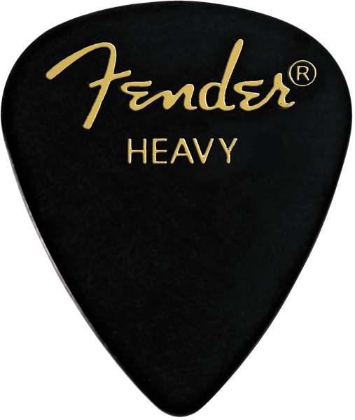 Fender - Classic Celluloid - Black - 351 Shape - Heavy -144 Count - 198-0351-506