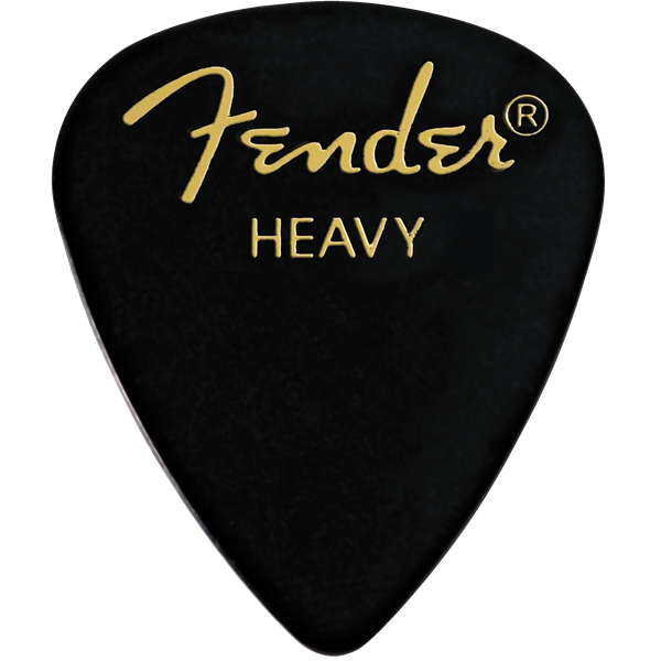 Fender - Classic Celluloid - Black - 351 Shape - Heavy -144 Count - 198-0351-506