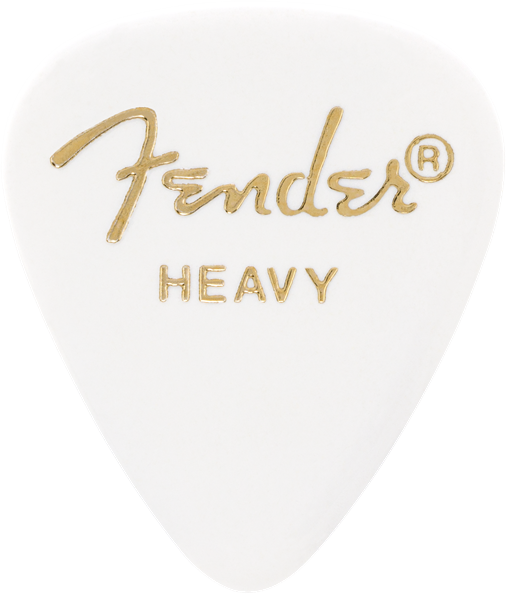 Fender - Classic Celluloid - White - 351 Shape - Heavy - 144 Count - 198-0351-580