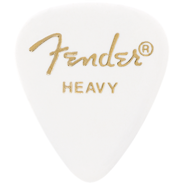 Fender - Classic Celluloid - White - 351 Shape - Heavy - 144 Count - 198-0351-580