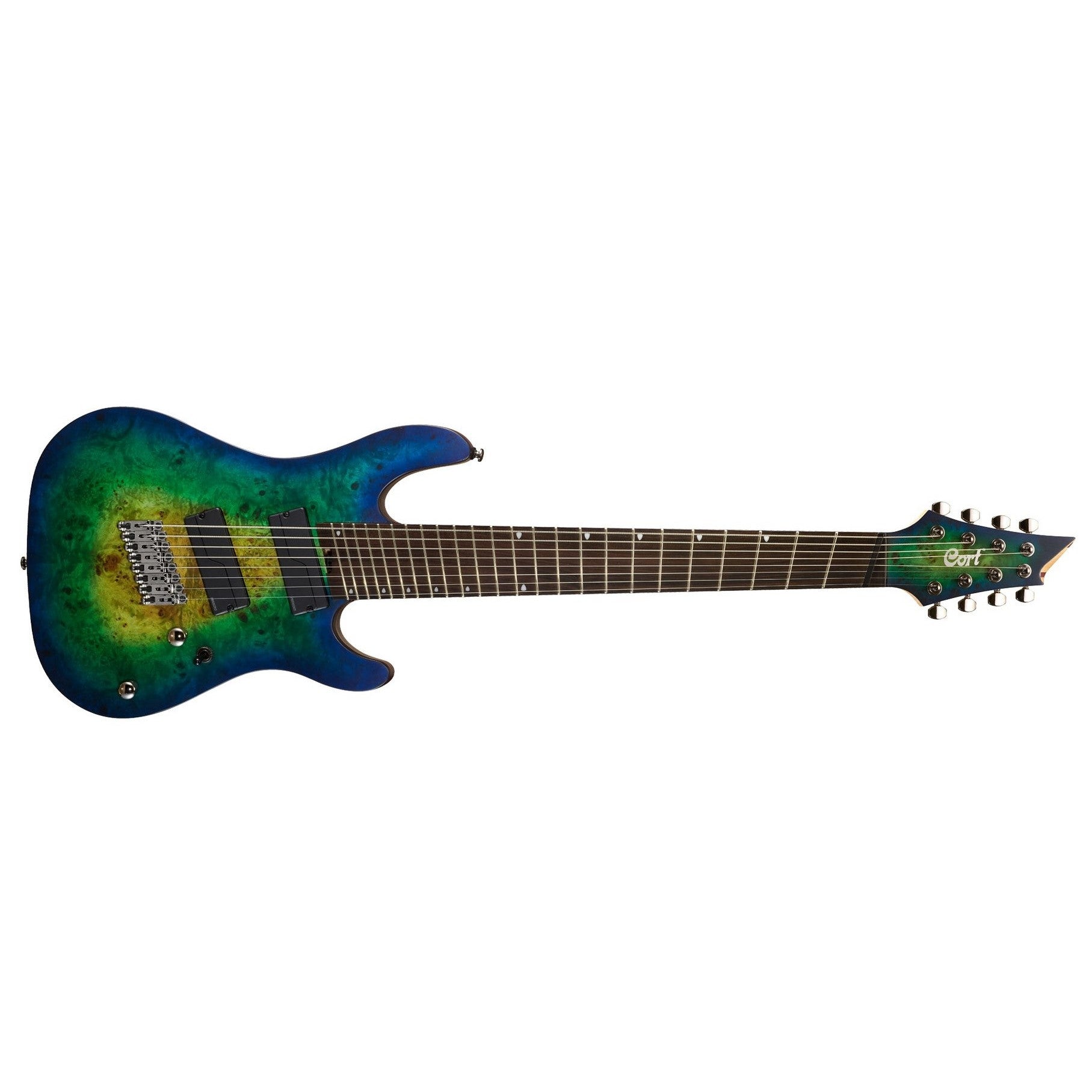 Cort - KX Series 8-string Electric Guitar, Mariana Blue Burst