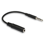 Hosa - Headphone Adapter - 3.5 mm TRRS to Slim 3.5 mm TRRS  - MHE-158