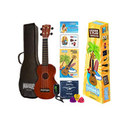 Mahalo - Rainbow Series Learn 2 Play Soprano Ukulele Pack - Transparent Brown  - MR1-TBR-K