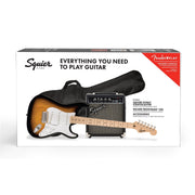 Squier - Squier Sonic™ Stratocaster® Pack - Maple Fingerboard - 2-Color Sunburst - Gig Bag - 10G - 120V 037-1720-003