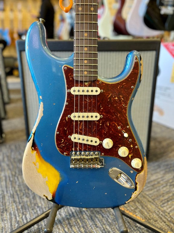 Fender Custom Shop ’61 Heavey Relic Fender '61 Super Heavy Relic Strat Ltd Aged Black/ 3 Tone