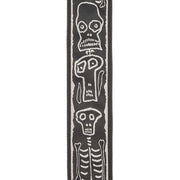 D'Addario Accessories - Joe Satrani Woven Guitar Strap Skull N Bones 50JS01