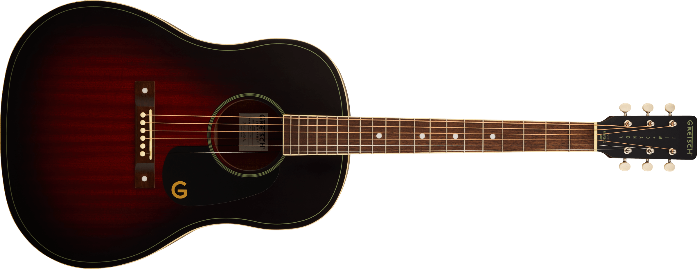 Gretsch - Jim Dandy™ Dreadnought - Walnut Fingerboard - Black Pickguard - Deep Cherry Burst