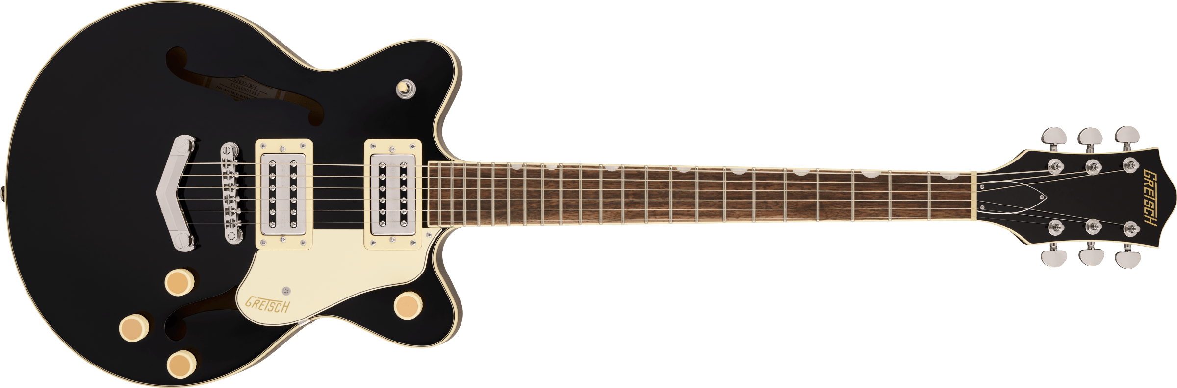 Gretsch - G2655 Streamliner™ Center Block Jr. Double-Cut with V-Stoptail - Laurel Fingerboard - Black
