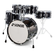 Sonor - AQ2 Studio Set 5-Piece Shell Pack Transparent Satin Black AQ2-STUDIO-SET-TSB