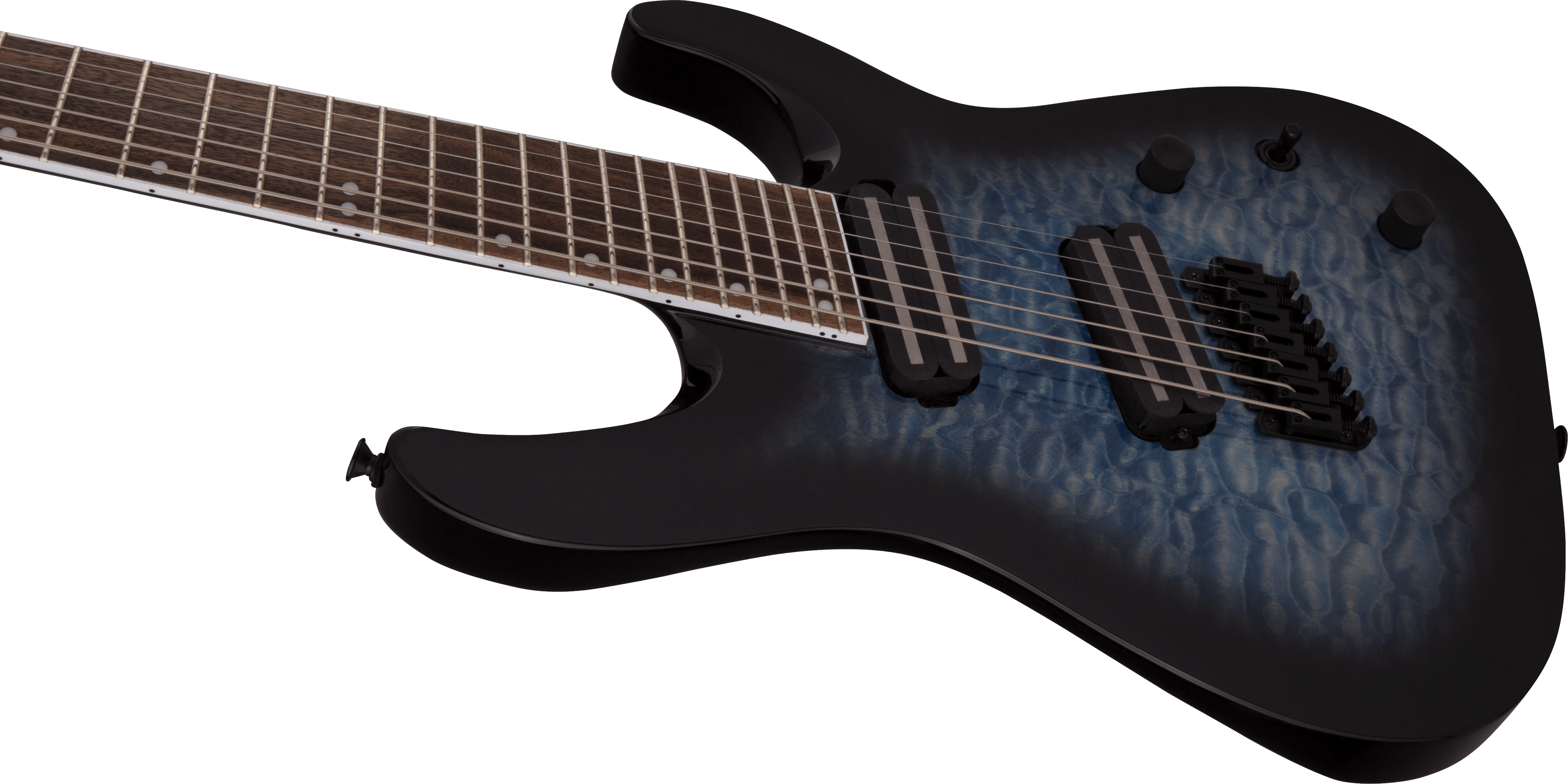 Jackson - X Series Soloist™ Arch Top SLATX7Q MS - Laurel Fingerboard - Multi-Scale - Transparent Blue Burst - 291-9914-586
