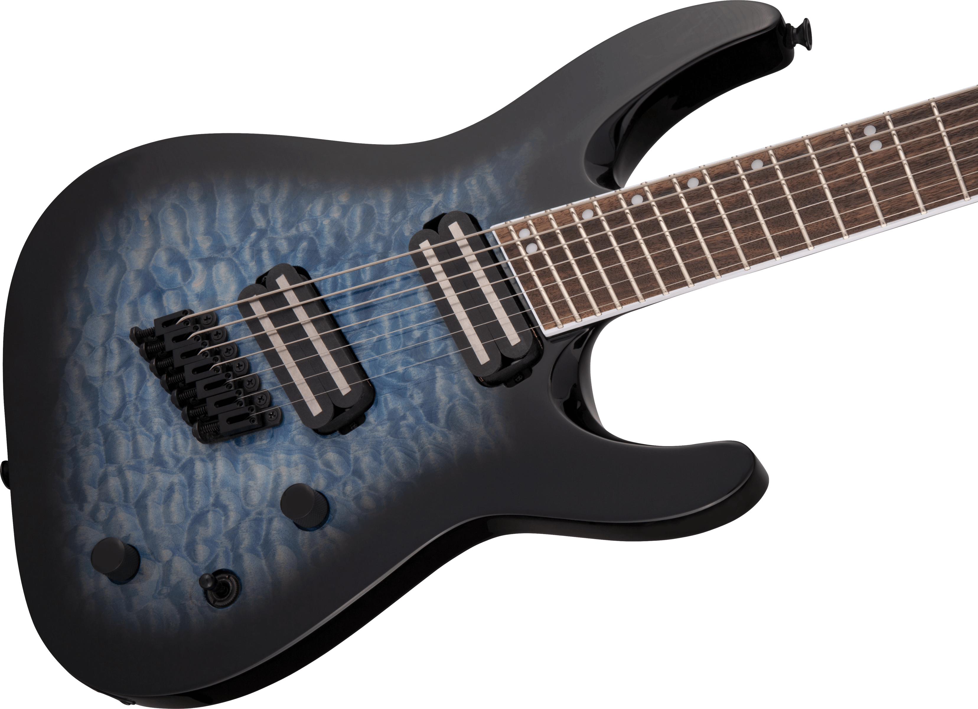 Jackson - X Series Soloist™ Arch Top SLATX7Q MS - Laurel Fingerboard - Multi-Scale - Transparent Blue Burst - 291-9914-586