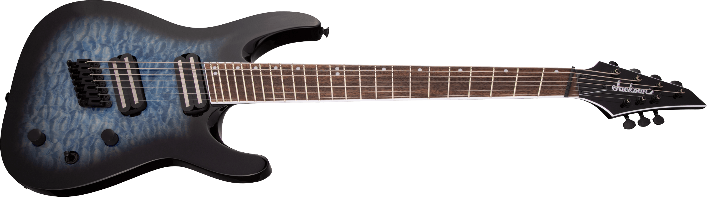 Jackson - X Series Soloist™ Arch Top SLATX7Q MS - Laurel Fingerboard - Multi-Scale - Transparent Blue Burst - 291-9914-586