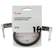 Fender - Professional Series Instrument Cables - Angle/Angle - 1' - Black - 099-0820-057