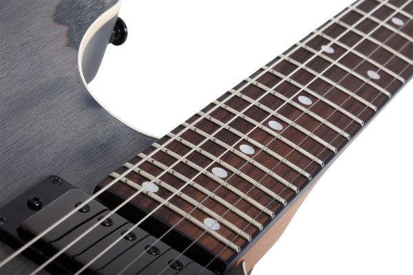 Schecter - C-1 Standard Electric Guitar, Black Fade Burst Burl - 3950-SHC
