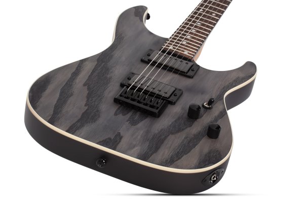 Schecter - C-1 Standard Electric Guitar, Black Fade Burst Burl - 3950-SHC