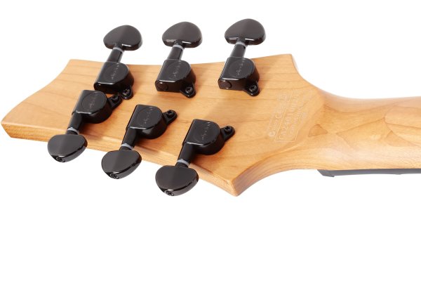 Schecter - C-1 Standard Electric Guitar, Black Fade Burst Burl - 3950-SHC