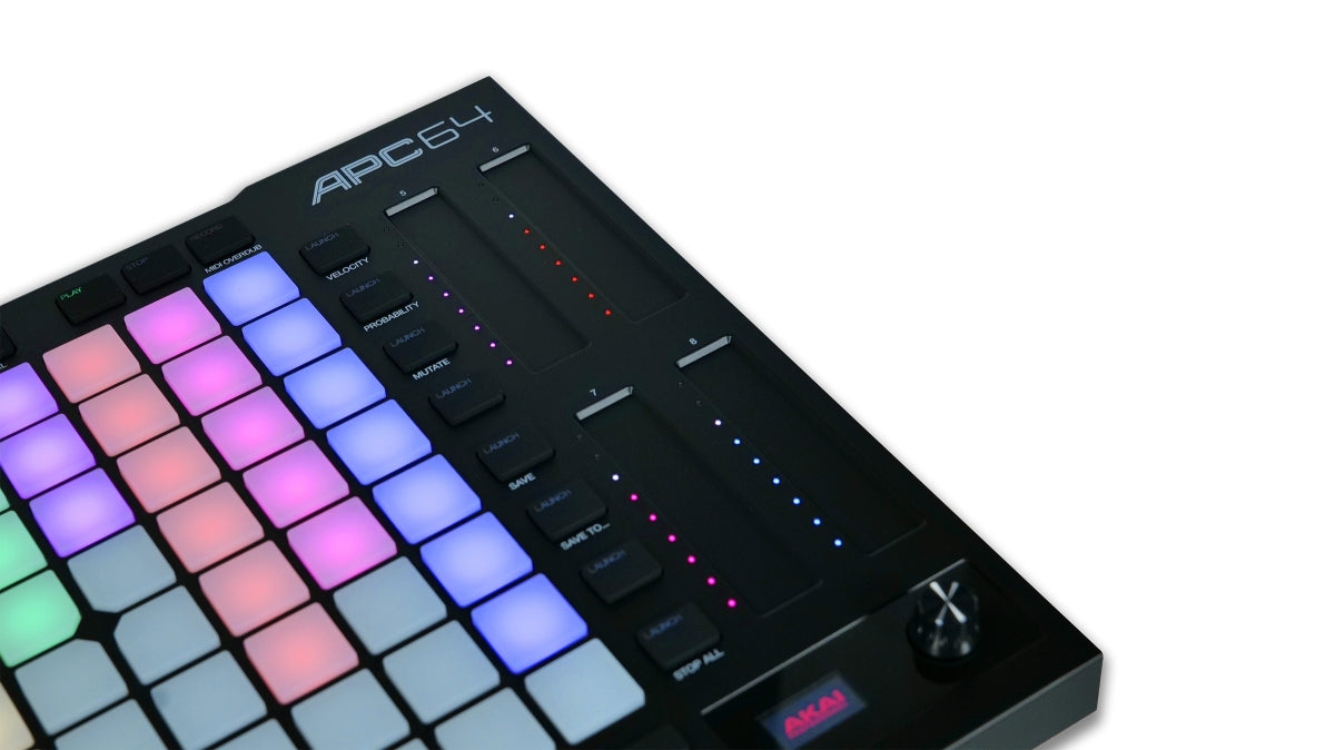 Akai - APC64 - Ableton Live Controller With 64 Velocity-Sensitive Pads And  8 Assignable Touchstrips