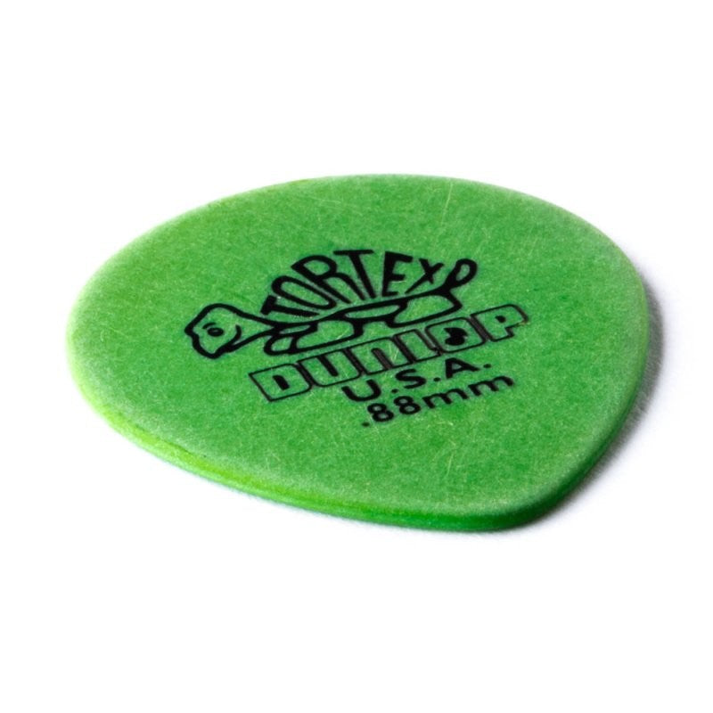 Dunlop - Green 0.88mm Tortex® Teardrop Guitar Pick (72/pack) - 413R-88