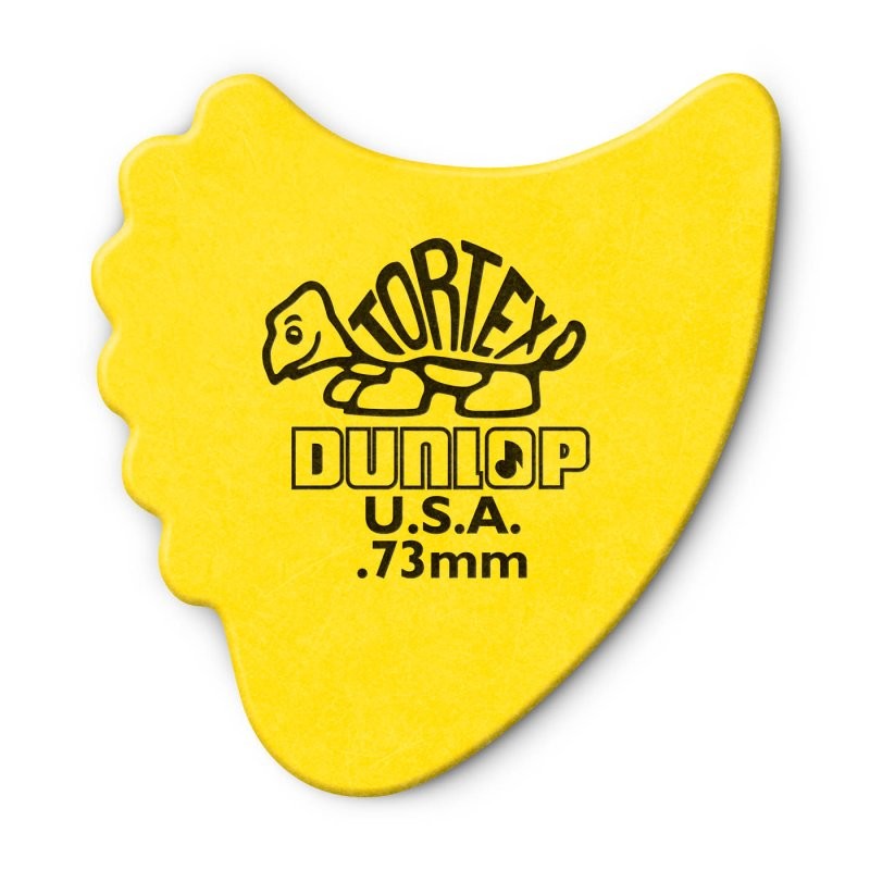 Dunlop - Yellow 0.73mm Tortex® Fin Guitar Pick (72/bag) - 414R-73