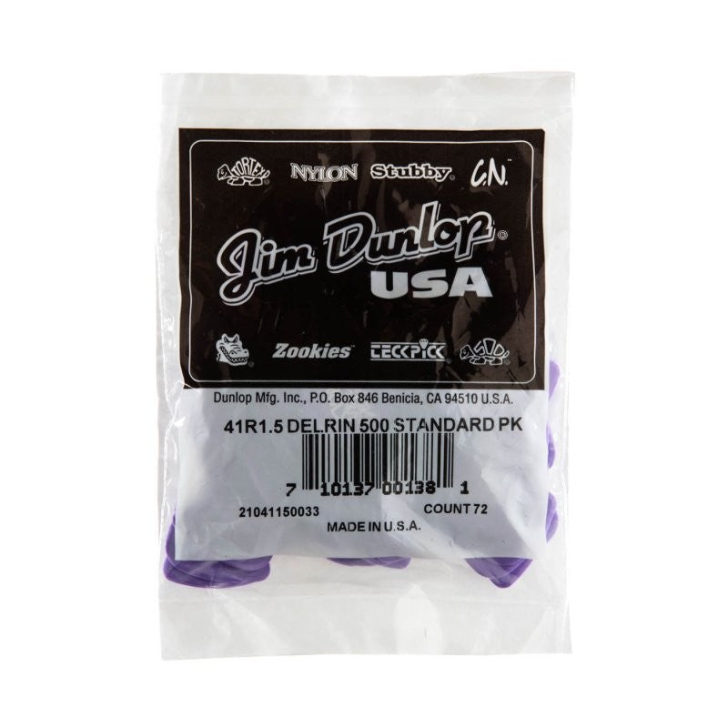 Dunlop - 1.50mm Delrin 500 Guitar Pick (72/bag) - 41R-150